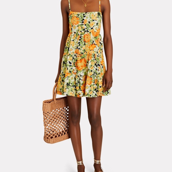 Faithfull the Brand Dresses & Skirts - Faithfull The Brand Octavia Back Bow Detail Pilotta Floral Print Mini Dress Sz 6